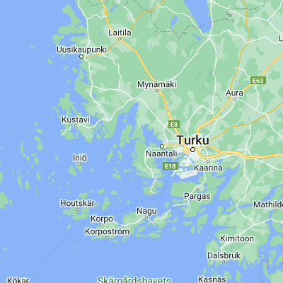 Map showing location of Merimasku (60.483330, 21.866670)