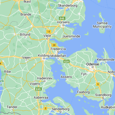 Map showing location of Middelfart (55.505910, 9.730540)