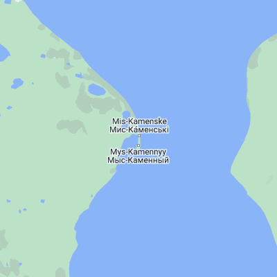 Map showing location of Mys-Kamennyy (68.459720, 73.590280)