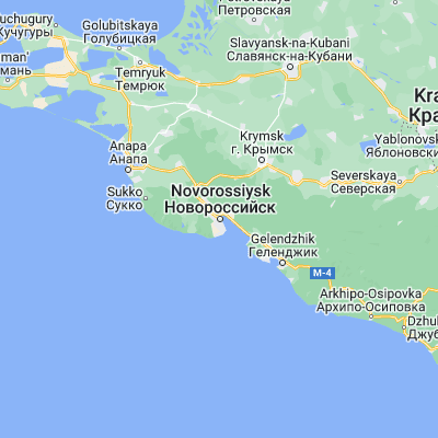 Map showing location of Novorossiysk (44.724390, 37.767520)