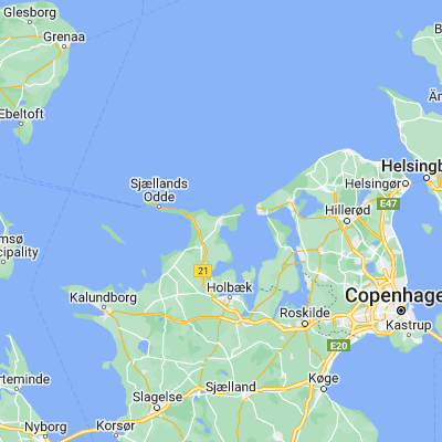 Map showing location of Nykøbing Sjælland (55.924910, 11.671090)