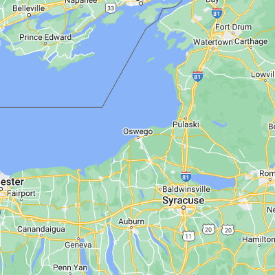 Map showing location of Oswego (43.455350, -76.510500)