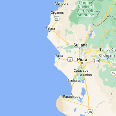 Map showing location of Paita (-5.089170, -81.114440)