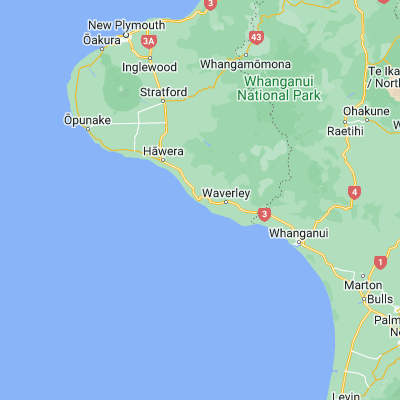 Map showing location of Patea (-39.758330, 174.483330)