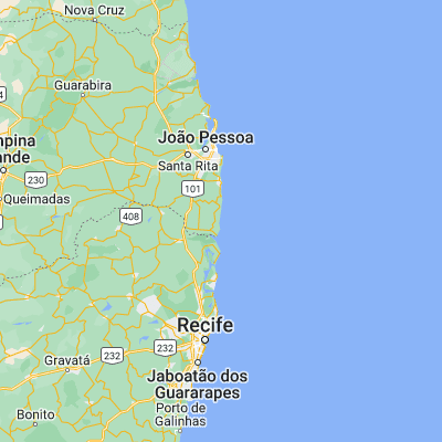 Map showing location of Pitimbu (-7.470560, -34.808610)
