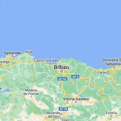 Map showing location of Plentzia (43.405300, -2.947940)