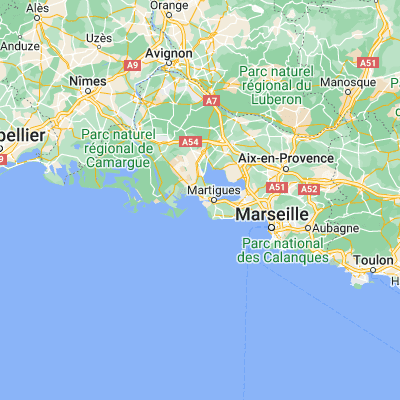 Map showing location of Port-de-Bouc (43.406570, 4.980900)