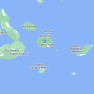 Map showing location of Puerto Ayora (-0.740180, -90.313800)