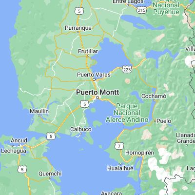Map showing location of Puerto Montt (-41.469850, -72.944740)