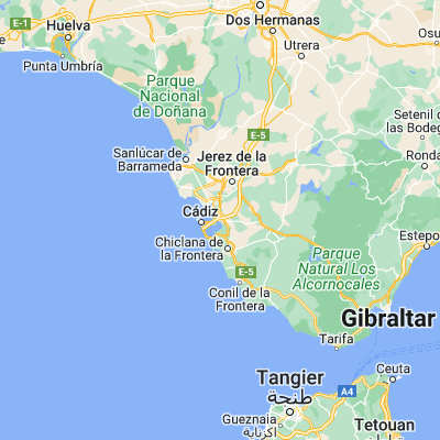Map showing location of Puerto Real (36.528190, -6.190110)