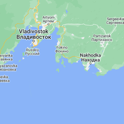 Map showing location of Putyatin (42.861790, 132.415640)
