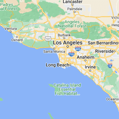 Map showing location of Redondo Beach (33.849180, -118.388410)