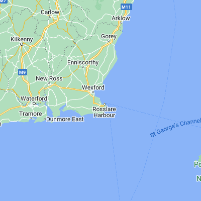 Map showing location of Rosslare (52.275830, -6.384440)