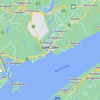 Map showing location of Saint John (45.272710, -66.067660)