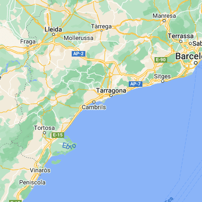 Map showing location of Salou (41.076630, 1.141630)