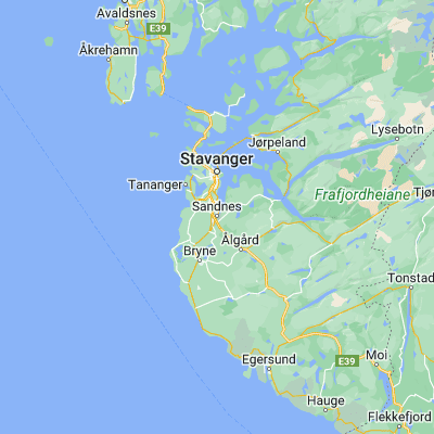 Map showing location of Sandnes (58.852440, 5.735210)