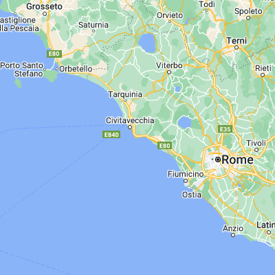 Map showing location of Santa Marinella (42.034500, 11.853560)