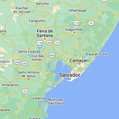 Map showing location of São Francisco do Conde (-12.627500, -38.680000)
