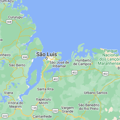 Map showing location of São José de Ribamar (-2.561940, -44.054170)