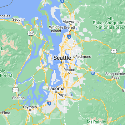 Map showing location of Seattle (47.606210, -122.332070)