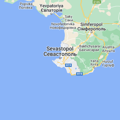 Map showing location of Sevastopol’ (44.588830, 33.522400)