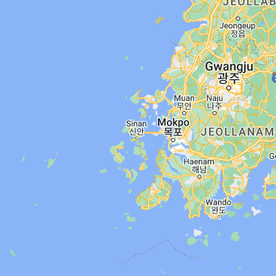 Map showing location of Sinan (34.826200, 126.108630)
