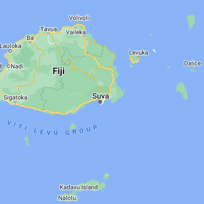Map showing location of Suva (-18.141610, 178.441490)