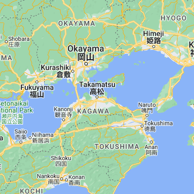 Map showing location of Takamatsu (34.340280, 134.043330)