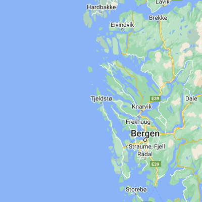 Map showing location of Tjeldstø (60.598610, 4.844210)
