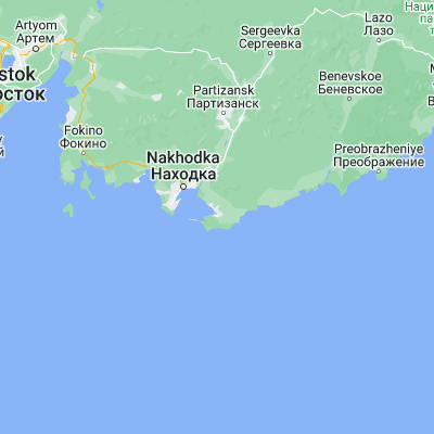 Map showing location of Vrangel’ (42.730210, 133.083220)