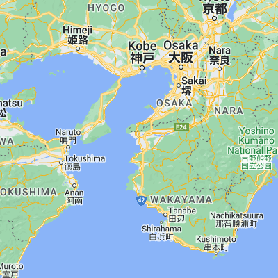 Map showing location of Wakayama (34.226110, 135.167500)