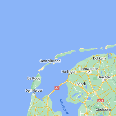 Map showing location of West-Terschelling (53.359110, 5.214820)