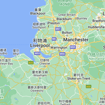 Map showing location of Widnes (53.361800, -2.734060)