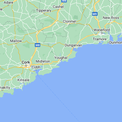 Map showing location of Youghal (51.950000, -7.850560)