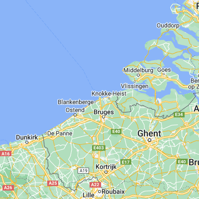 Map showing location of Zeebrugge (51.329020, 3.181880)