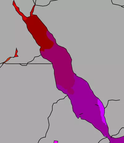 Red Sea temperature map
