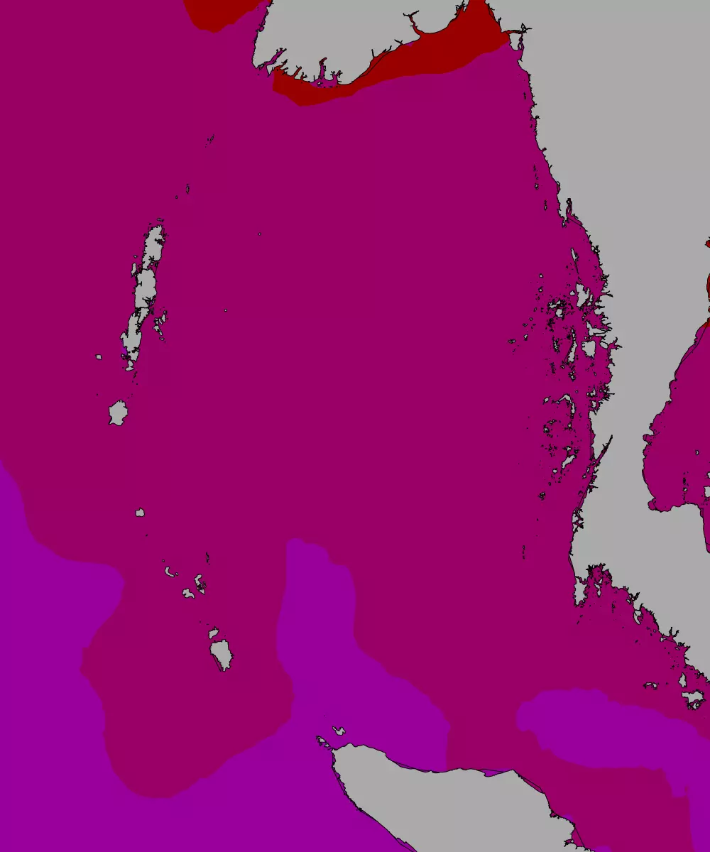 Current Andaman Sea sea temperatures heatmap