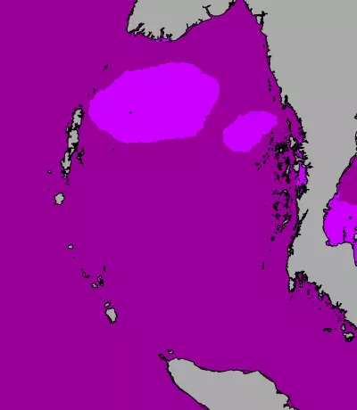 Andaman Sea temperature map