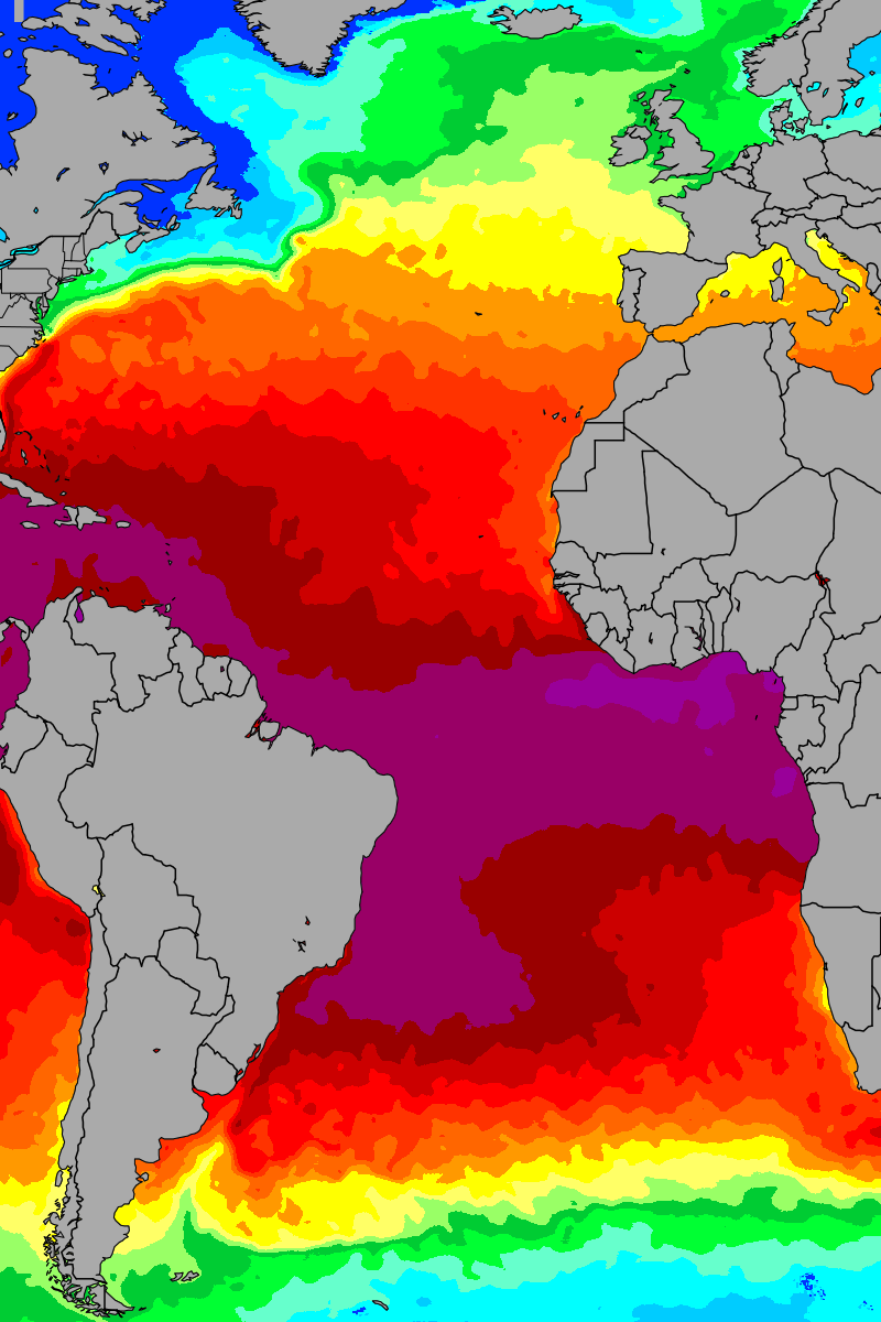 Atlantic Ocean Coastal Water Temperatures The Sutr Ocean