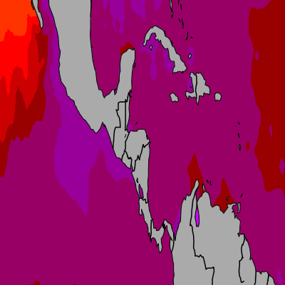 Today Central America & Caribbean sea temperatures