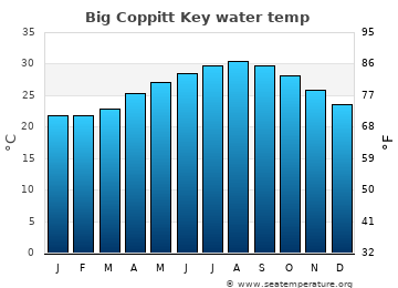 Big Coppitt Key average water temp