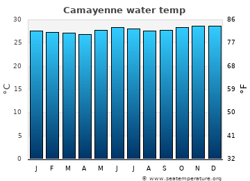 Camayenne average sea sea_temperature chart
