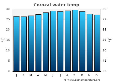 Corozal average water temp