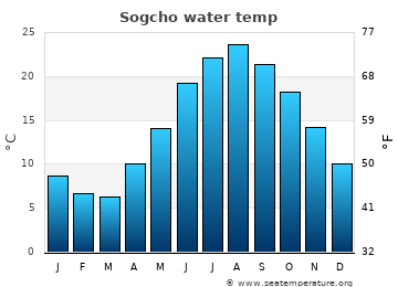 Sogcho average sea sea_temperature chart