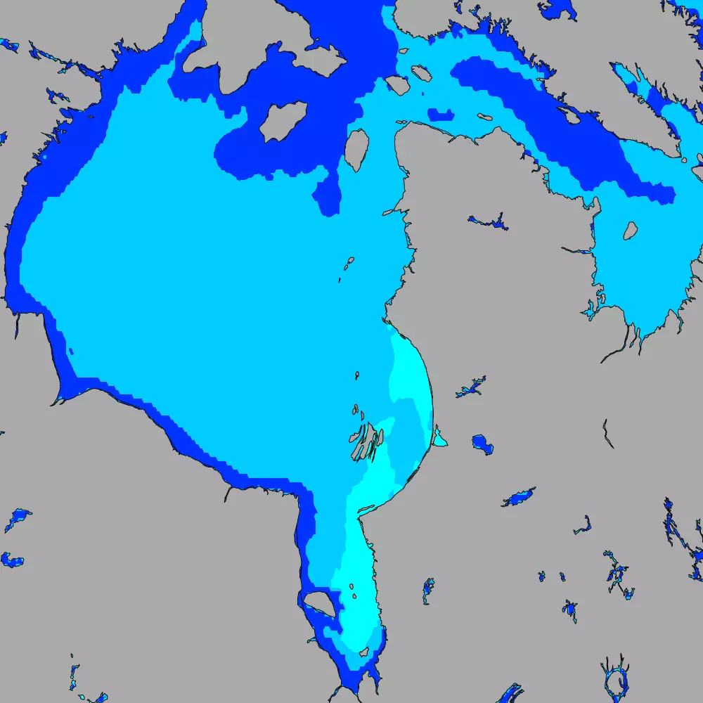 Current Hudson Bay sea temperatures heatmap