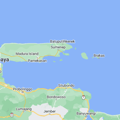 Map showing location of Aenganyar (-7.190500, 113.896900)