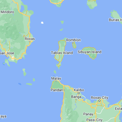 Map showing location of Alcantara (12.258900, 122.054400)
