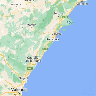 Map showing location of Alcocéber (40.251420, 0.284330)
