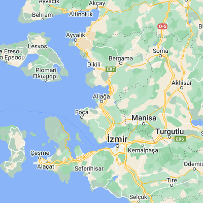 Map showing location of Aliağa (38.799750, 26.972030)