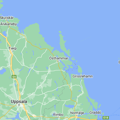 Map showing location of Alunda (60.266670, 18.400000)